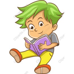 Cheerful Reading Boy