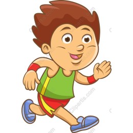 Cheerful Running Boy