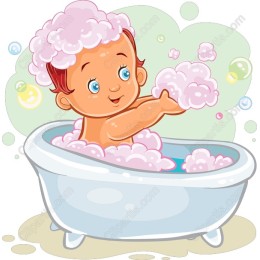 Cute Baby Bath Time