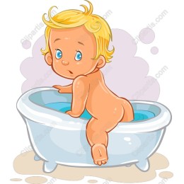 Adorable Baby in Bathtub