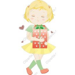 Charming Gift-Bearing Girl