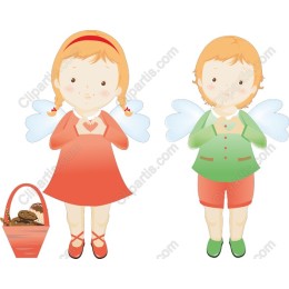 Whimsical Children with Wings