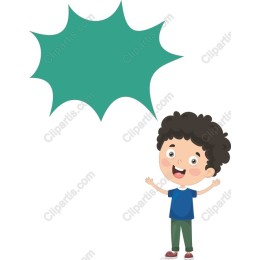 Joyful Boy with Speech Bubble