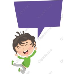 Cheerful Kid with Speech Bubble