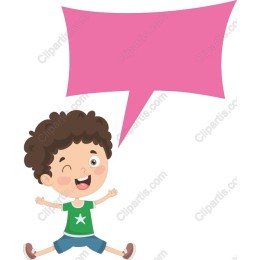 Happy Kid with Speech Bubble