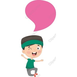 Playful Happy Boy with Customizable Speech Bubble