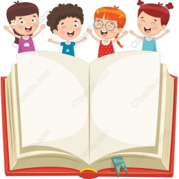 Cheerful Children with Open Book