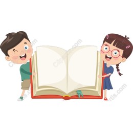 Playful Children with Open Book