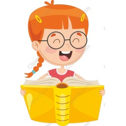 Cheerful Girl Reading