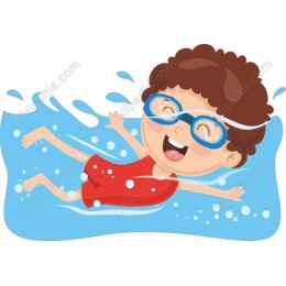 Happy Boy Swimming