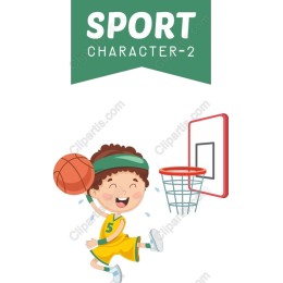 Sport Character-2 - Cheerful Basketball