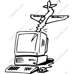 Whimsical Vintage Computer and Airplane