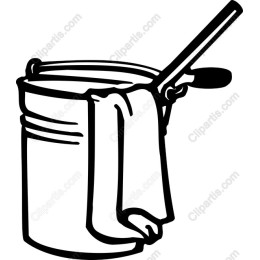 Cleaning Bucket with Cloth