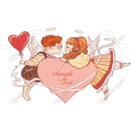 Whimsical Cherubs in Love