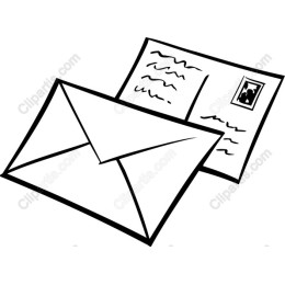 Vintage Envelope and Postcard