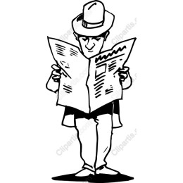 Engrossed Gentleman Reading Newspaper