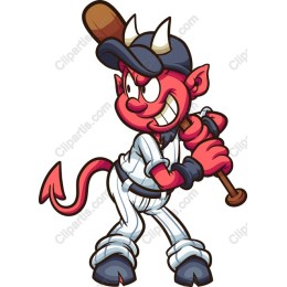 Playful Baseball Devil