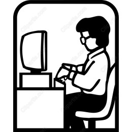 Focused Professional at Computer