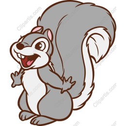 Cheerful Cartoon Squirrel
