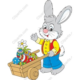 Easter Bunny with Colorful Eggs