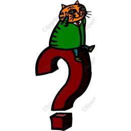 Whimsical Cat Question Mark