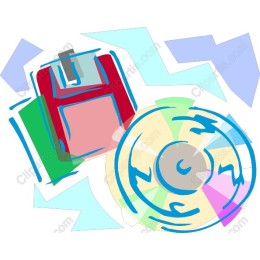Vibrant Clipboard and Spinning Disc