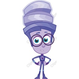 Whimsical Character with Glasses