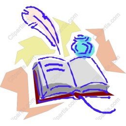 Whimsical Writing - Open Book & Quill