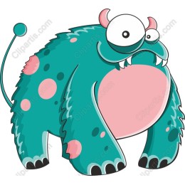 Whimsical Teal Monster