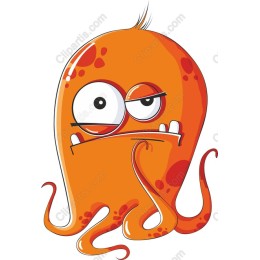 Colorful Quirky Orange Octopus