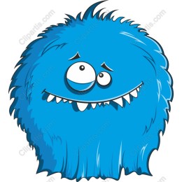 Cheerful Blue Monster