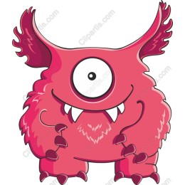 Cute One-Eyed Pink Monster
