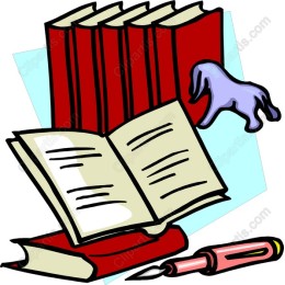 Whimsical Book Stack with Playful Horse