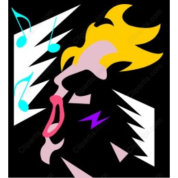 Vibrant Singing Figure