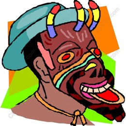 Vibrant Tribal Mask