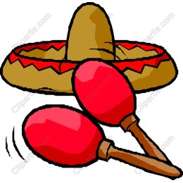 Mexican Fiesta Sombrero and Maracas