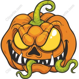 Whimsical Sinister Pumpkin