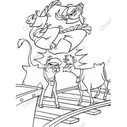 Whimsical Cow Encounter