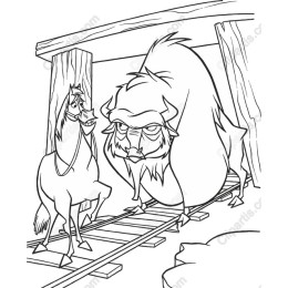 Whimsical Horse and Buffalo