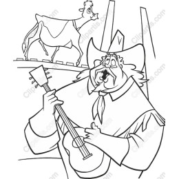 Playful Musician and Cow