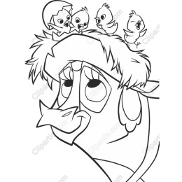 Whimsical Bird and Chicks