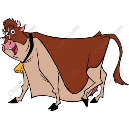 Playful Cartoon Cow