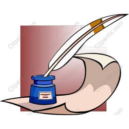 Vintage Ink Bottle and Quill Pen