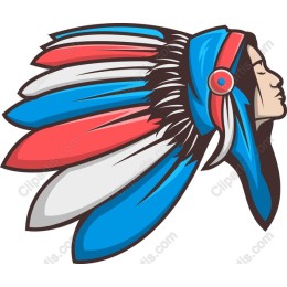 Vibrant Native American Chief with Feathered Headdress
