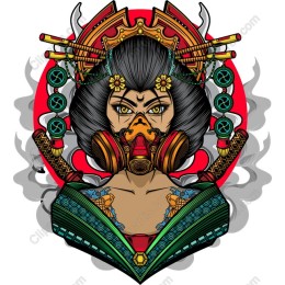 Vibrant Japanese Warrior