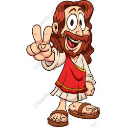 Cartoon Peace Sign Character