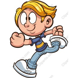 Cheerful Running Boy