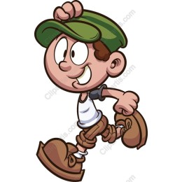 Cheerful Cartoon Boy