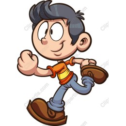 Cheerful Boy in Motion