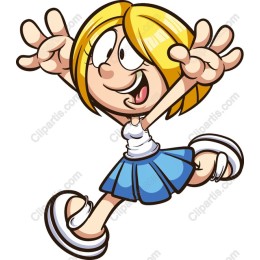 Energetic Cartoon Girl